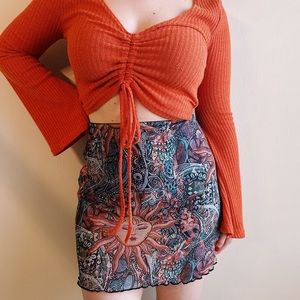 Double Lined Celestial Mini Skirt